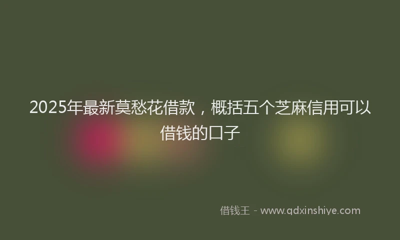 2025年最新莫愁花借款，概括五个芝麻信用可以借钱的口子