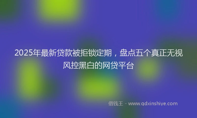 2025年最新贷款被拒锁定期，盘点五个真正无视风控黑白的网贷平台