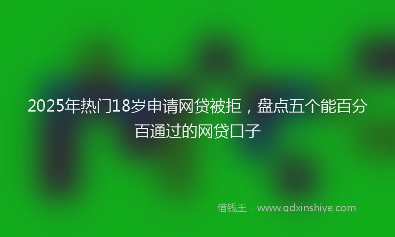 2025年热门18岁申请网贷被拒，盘点五个能百分百通过的网贷口子