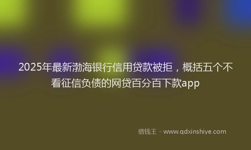 2025年最新渤海银行信用贷款被拒，概括五个不看征信负债的网贷百分百下款app