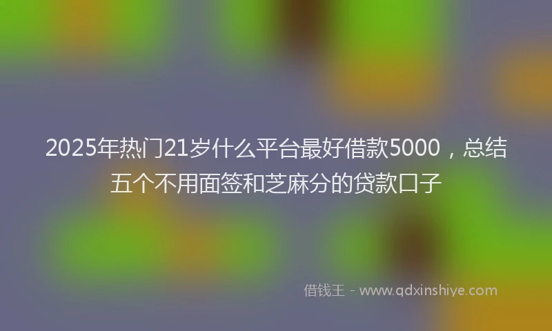 2025年热门21岁什么平台最好借款5000，总结五个不用面签和芝麻分的贷款口子
