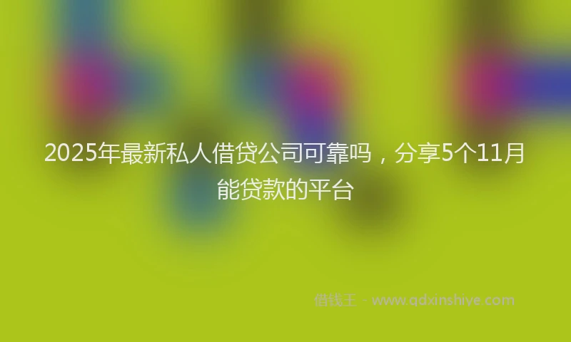 2025年最新私人借贷公司可靠吗，分享5个11月能贷款的平台