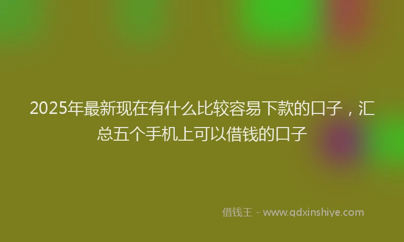 2025年最新现在有什么比较容易下款的口子，汇总五个手机上可以借钱的口子