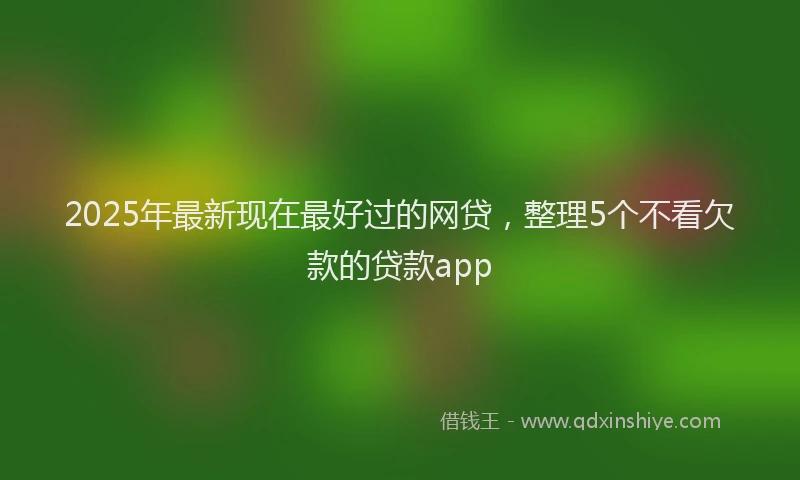 2025年最新现在最好过的网贷，整理5个不看欠款的贷款app