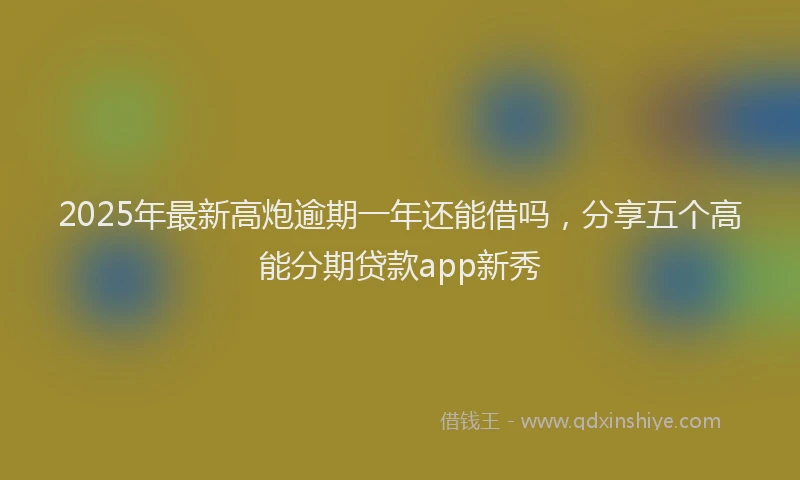 2025年最新高炮逾期一年还能借吗，分享五个高能分期贷款app新秀