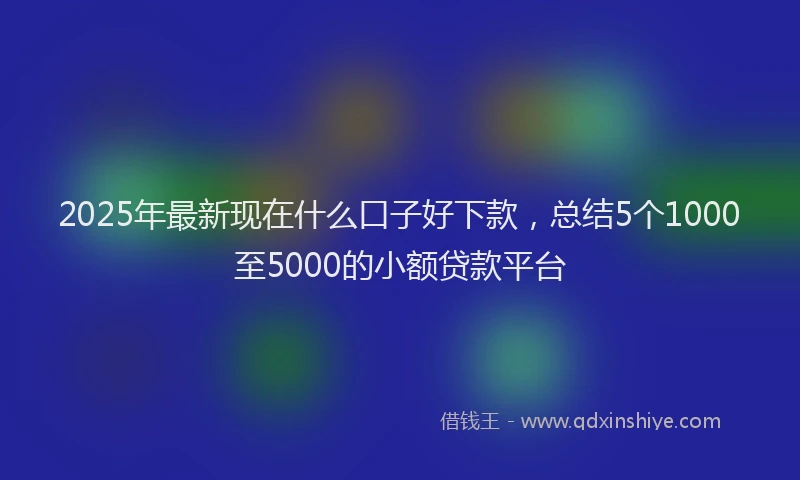 2025年最新现在什么口子好下款，总结5个1000至5000的小额贷款平台