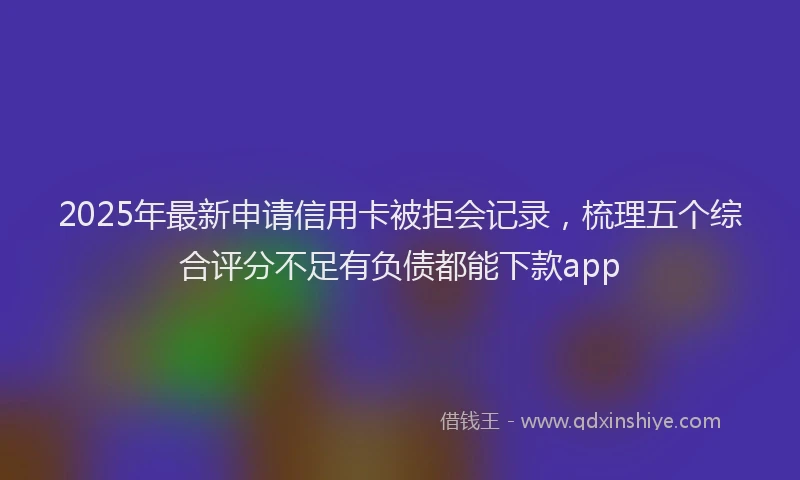 2025年最新申请信用卡被拒会记录，梳理五个综合评分不足有负债都能下款app
