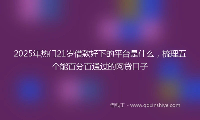 2025年热门21岁借款好下的平台是什么，梳理五个能百分百通过的网贷口子
