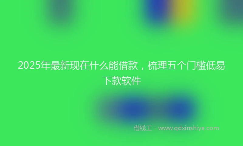 2025年最新现在什么能借款，梳理五个门槛低易下款软件