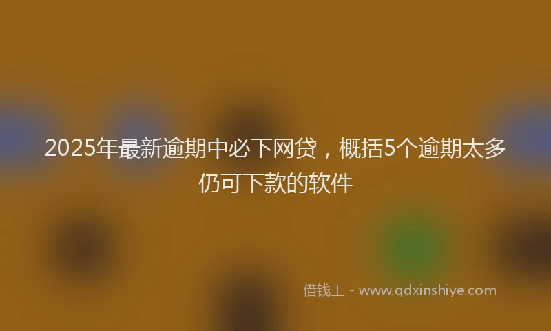 2025年最新逾期中必下网贷，概括5个逾期太多仍可下款的软件
