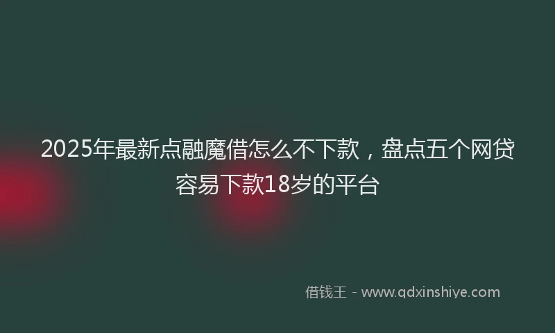 2025年最新点融魔借怎么不下款，盘点五个网贷容易下款18岁的平台