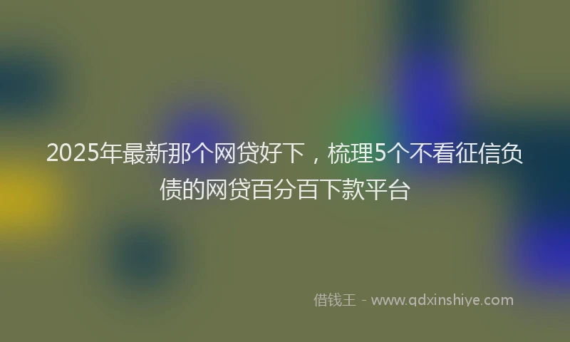 2025年最新那个网贷好下，梳理5个不看征信负债的网贷百分百下款平台