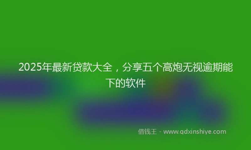 2025年最新贷款大全，分享五个高炮无视逾期能下的软件