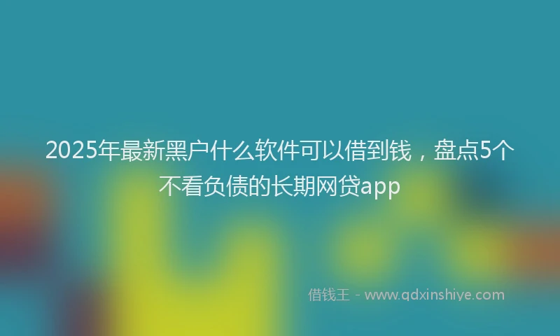 2025年最新黑户什么软件可以借到钱，盘点5个不看负债的长期网贷app