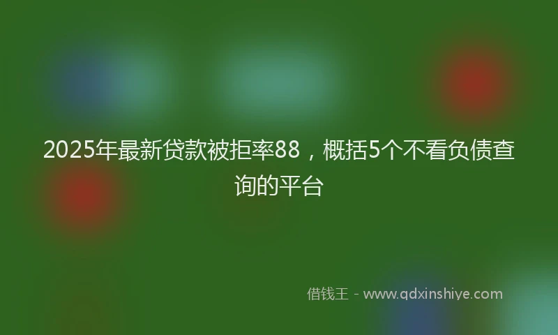 2025年最新贷款被拒率88，概括5个不看负债查询的平台