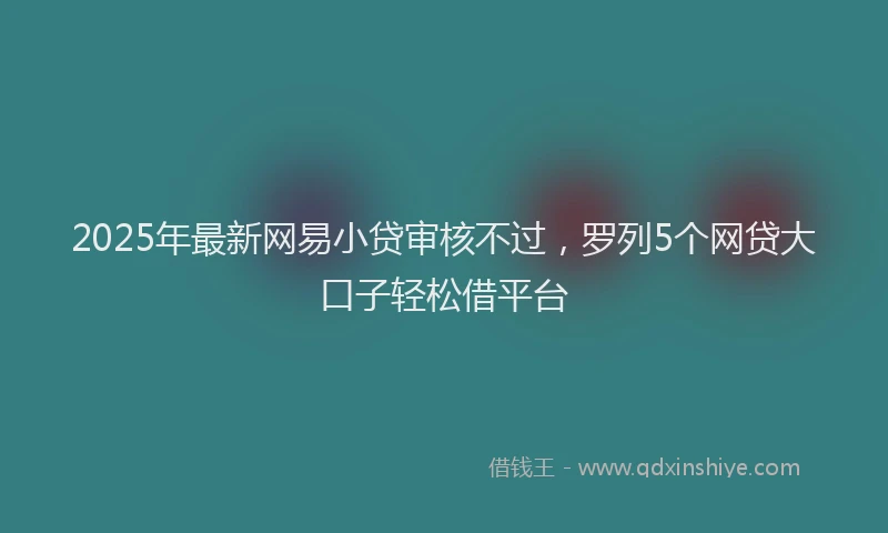 2025年最新网易小贷审核不过，罗列5个网贷大口子轻松借平台