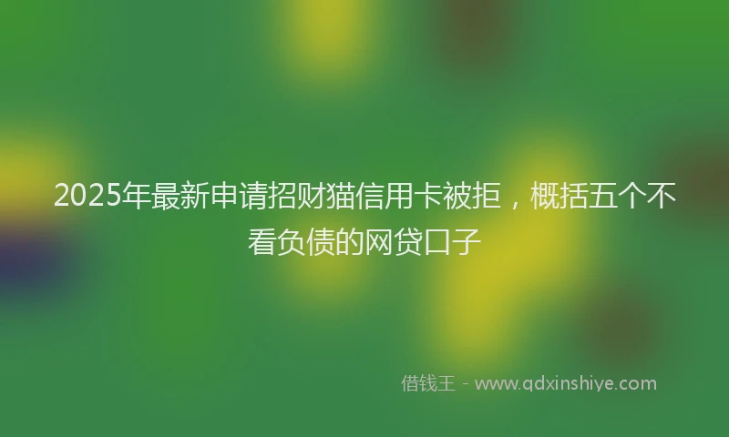 2025年最新申请招财猫信用卡被拒，概括五个不看负债的网贷口子
