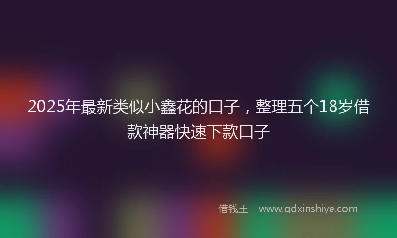 2025年最新类似小鑫花的口子，整理五个18岁借款神器快速下款口子
