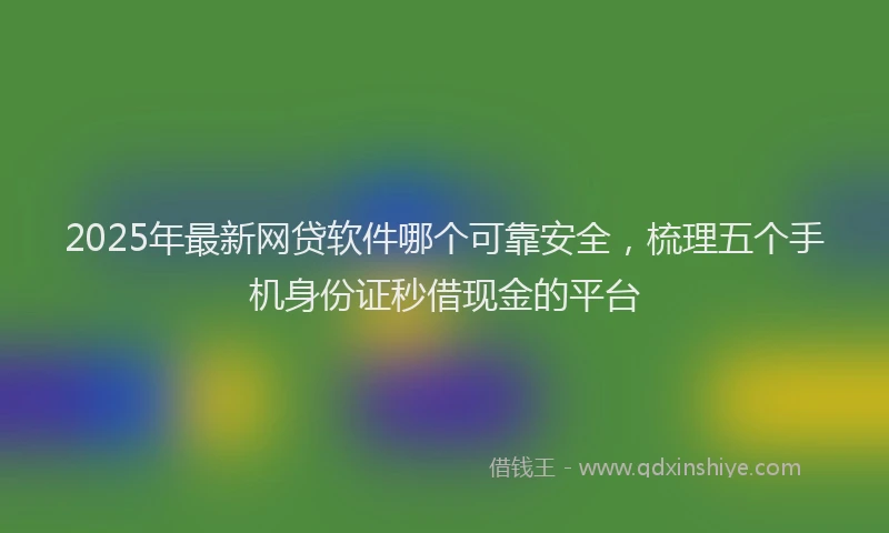 2025年最新网贷软件哪个可靠安全，梳理五个手机身份证秒借现金的平台