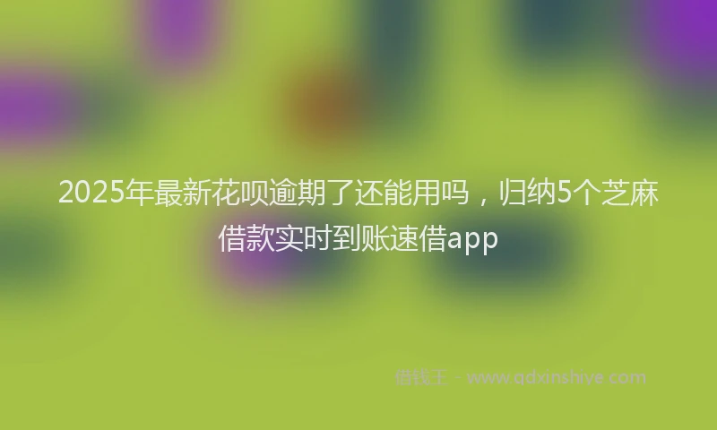 2025年最新花呗逾期了还能用吗，归纳5个芝麻借款实时到账速借app