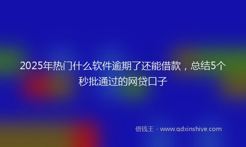 2025年热门什么软件逾期了还能借款，总结5个秒批通过的网贷口子