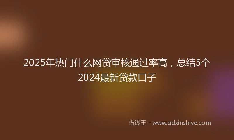 2025年热门什么网贷审核通过率高，总结5个2024最新贷款口子
