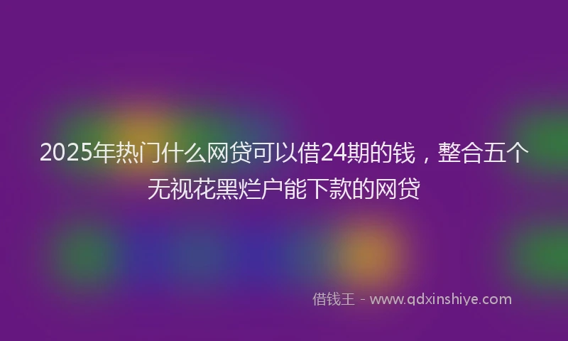 2025年热门什么网贷可以借24期的钱，整合五个无视花黑烂户能下款的网贷