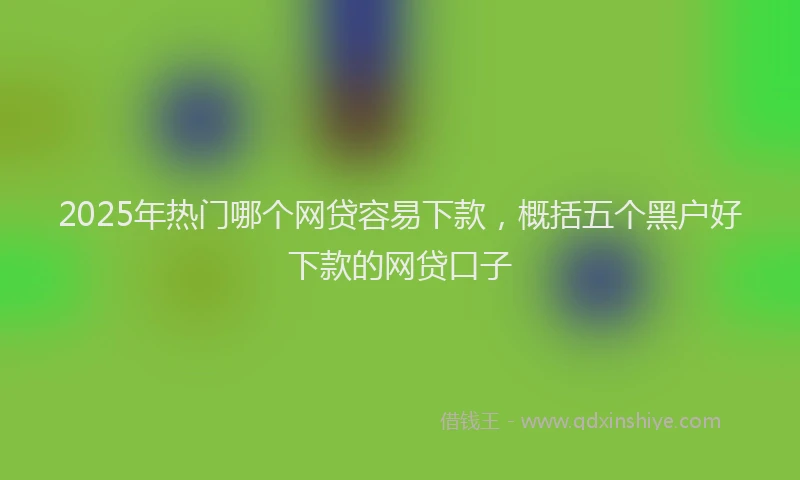 2025年热门哪个网贷容易下款，概括五个黑户好下款的网贷口子