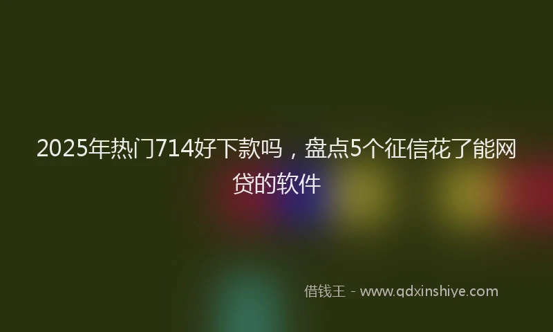 2025年热门714好下款吗，盘点5个征信花了能网贷的软件