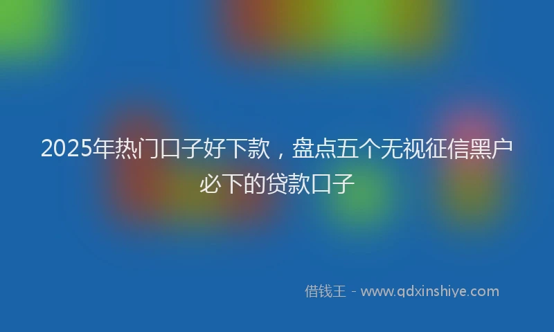 2025年热门口子好下款，盘点五个无视征信黑户必下的贷款口子