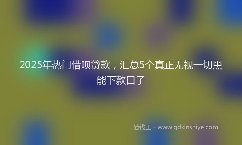 2025年热门借呗贷款，汇总5个真正无视一切黑能下款口子