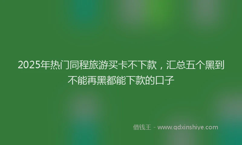 2025年热门同程旅游买卡不下款，汇总五个黑到不能再黑都能下款的口子