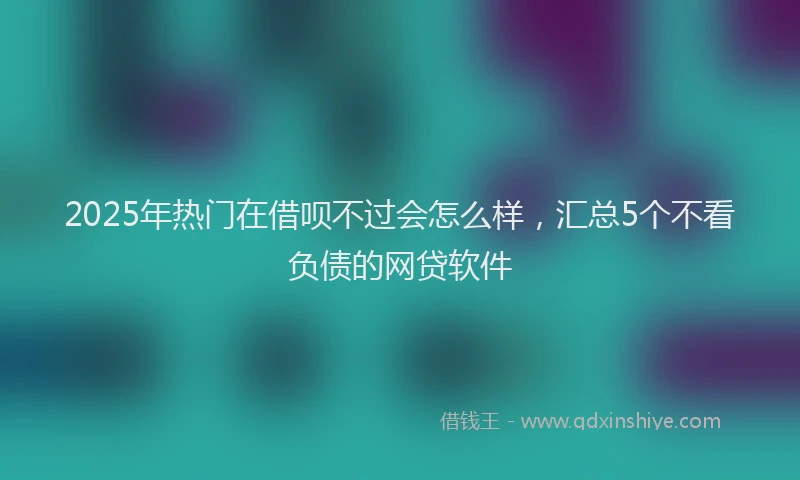 2025年热门在借呗不过会怎么样，汇总5个不看负债的网贷软件