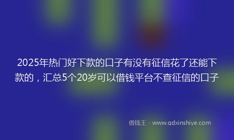2025年热门好下款的口子有没有征信花了还能下款的，汇总5个20岁可以借钱平台不查征信的口子