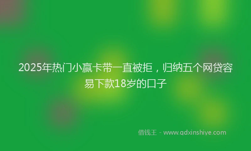 2025年热门小赢卡带一直被拒，归纳五个网贷容易下款18岁的口子