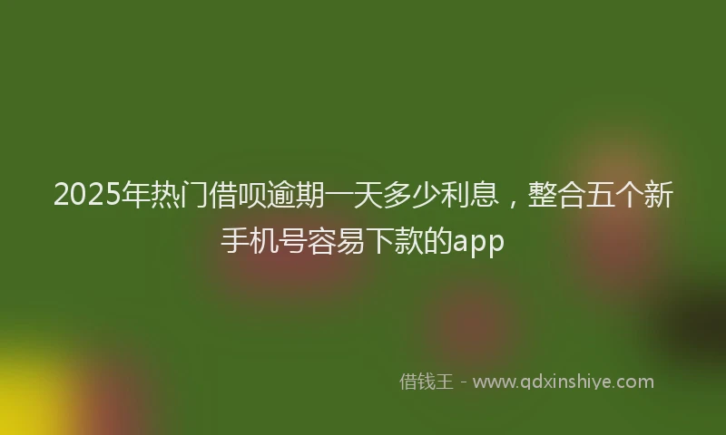 2025年热门借呗逾期一天多少利息，整合五个新手机号容易下款的app