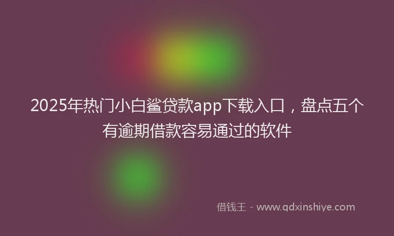 2025年热门小白鲨贷款app下载入口，盘点五个有逾期借款容易通过的软件