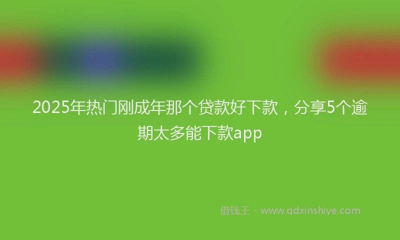 2025年热门刚成年那个贷款好下款，分享5个逾期太多能下款app