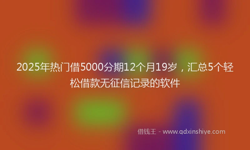 2025年热门借5000分期12个月19岁，汇总5个轻松借款无征信记录的软件