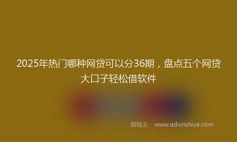 2025年热门哪种网贷可以分36期，盘点五个网贷大口子轻松借软件