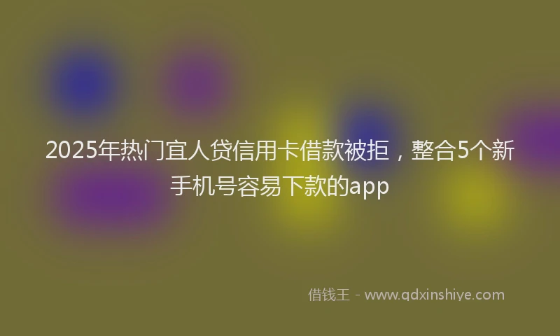 2025年热门宜人贷信用卡借款被拒，整合5个新手机号容易下款的app