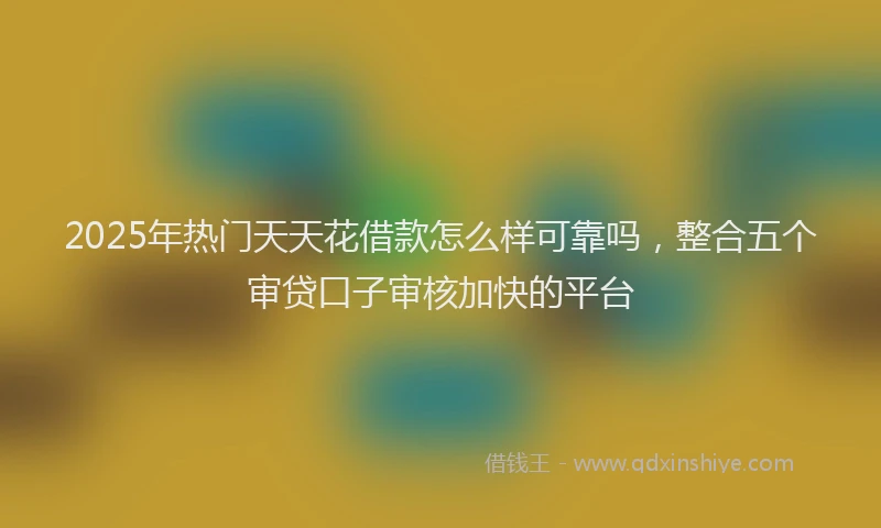 2025年热门天天花借款怎么样可靠吗，整合五个审贷口子审核加快的平台