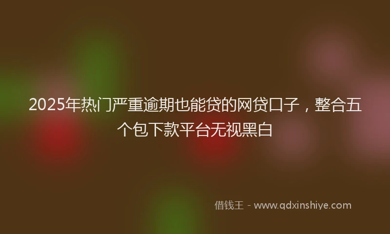2025年热门严重逾期也能贷的网贷口子，整合五个包下款平台无视黑白
