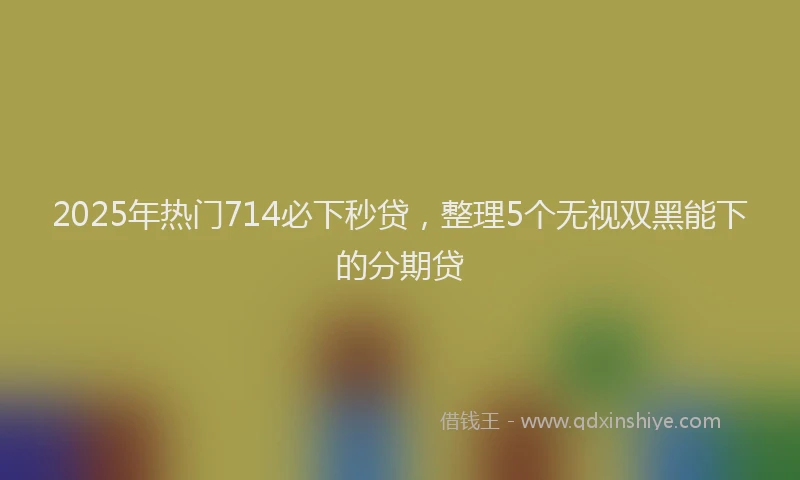 2025年热门714必下秒贷，整理5个无视双黑能下的分期贷