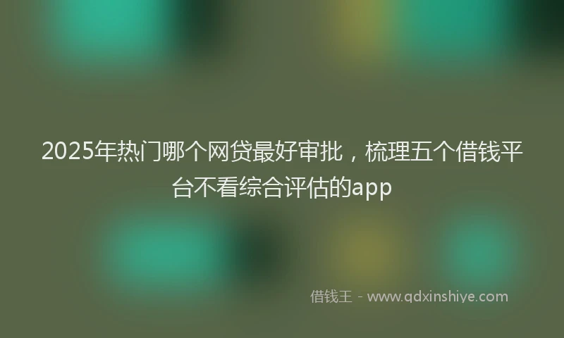 2025年热门哪个网贷最好审批，梳理五个借钱平台不看综合评估的app