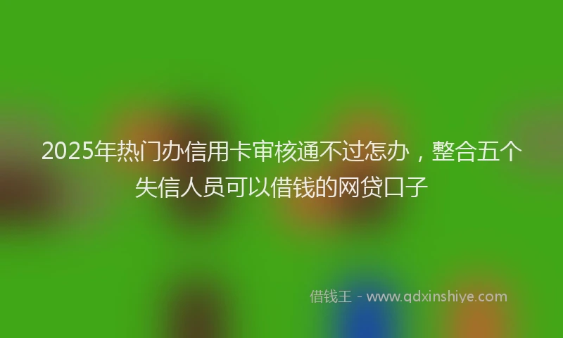 2025年热门办信用卡审核通不过怎办，整合五个失信人员可以借钱的网贷口子