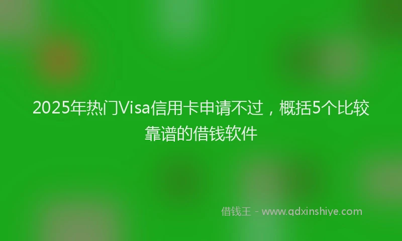 2025年热门Visa信用卡申请不过，概括5个比较靠谱的借钱软件