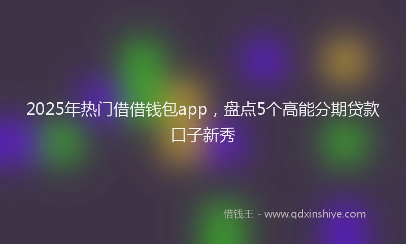 2025年热门借借钱包app，盘点5个高能分期贷款口子新秀