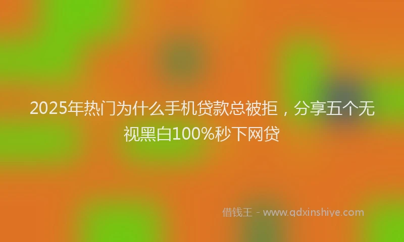 2025年热门为什么手机贷款总被拒，分享五个无视黑白100%秒下网贷