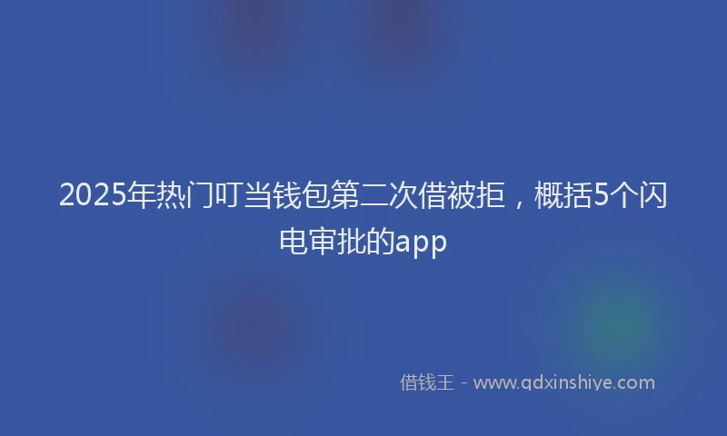 2025年热门叮当钱包第二次借被拒，概括5个闪电审批的app